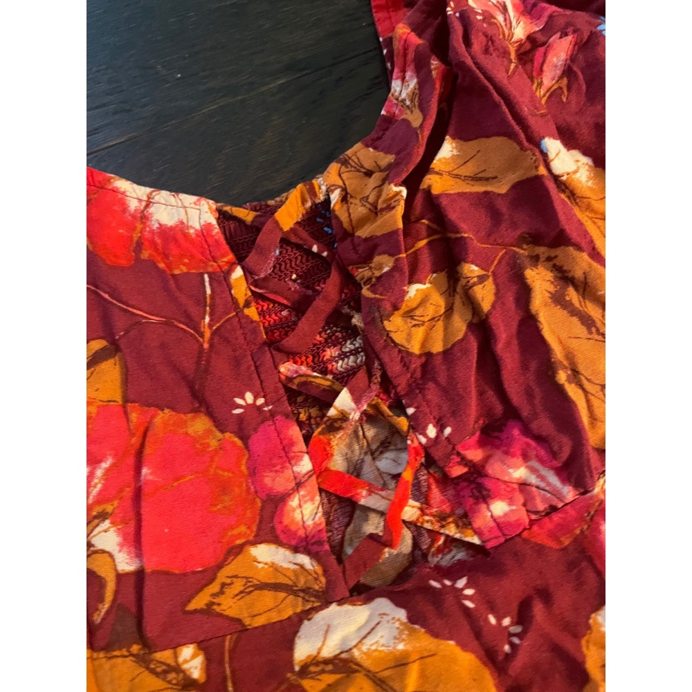 Intimately Free People Floral Mini Dress / Tunic Hibiscus Small - Picture 2 of 5